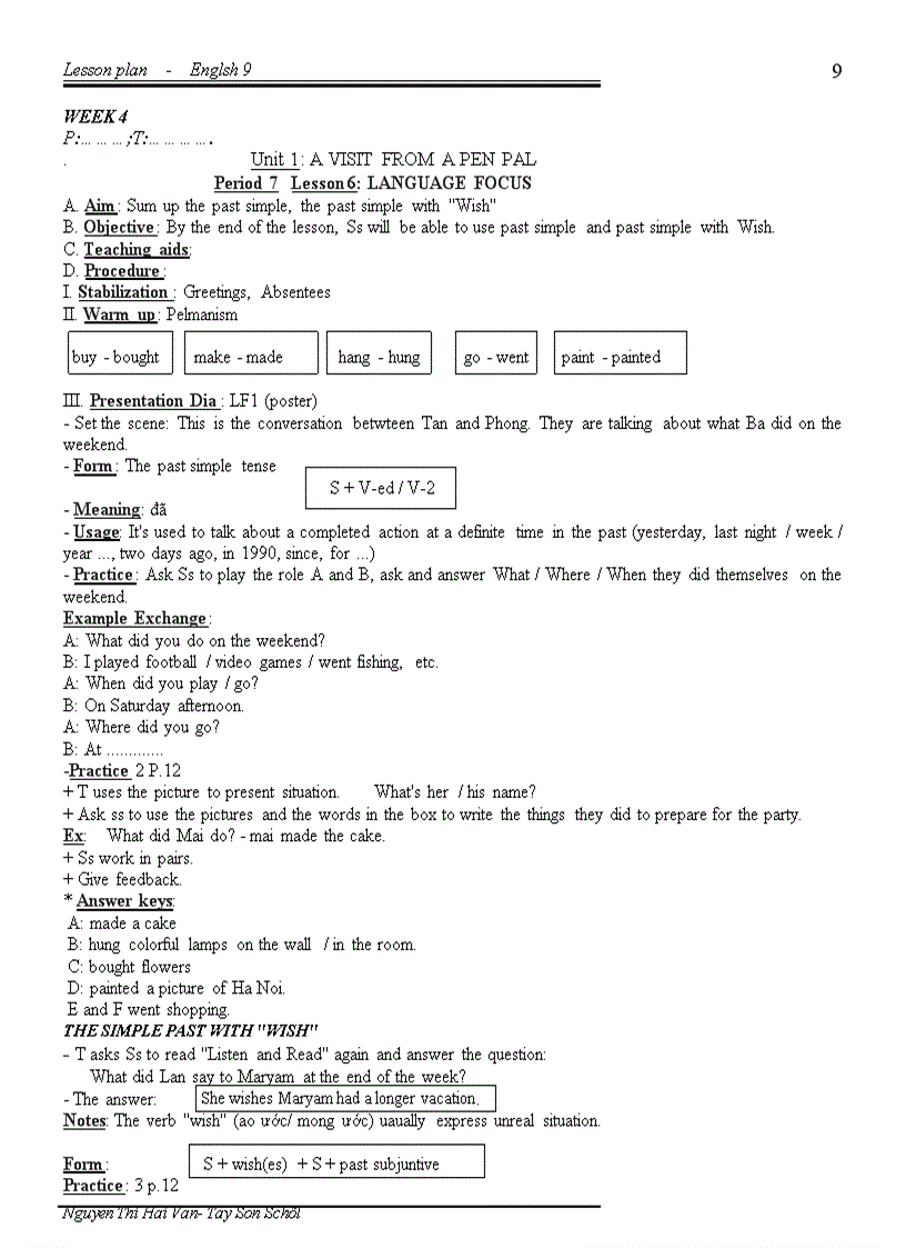 image for page Giao an mon anh 9