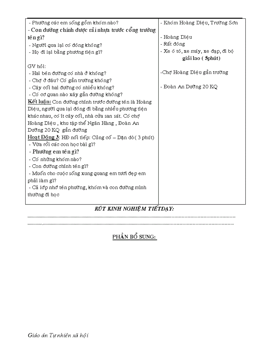 image for page Giáo án môn tự nhiên xã hội lớp 1