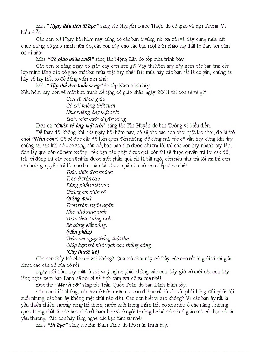 image for page Giáo án ngày hội ngày lễ