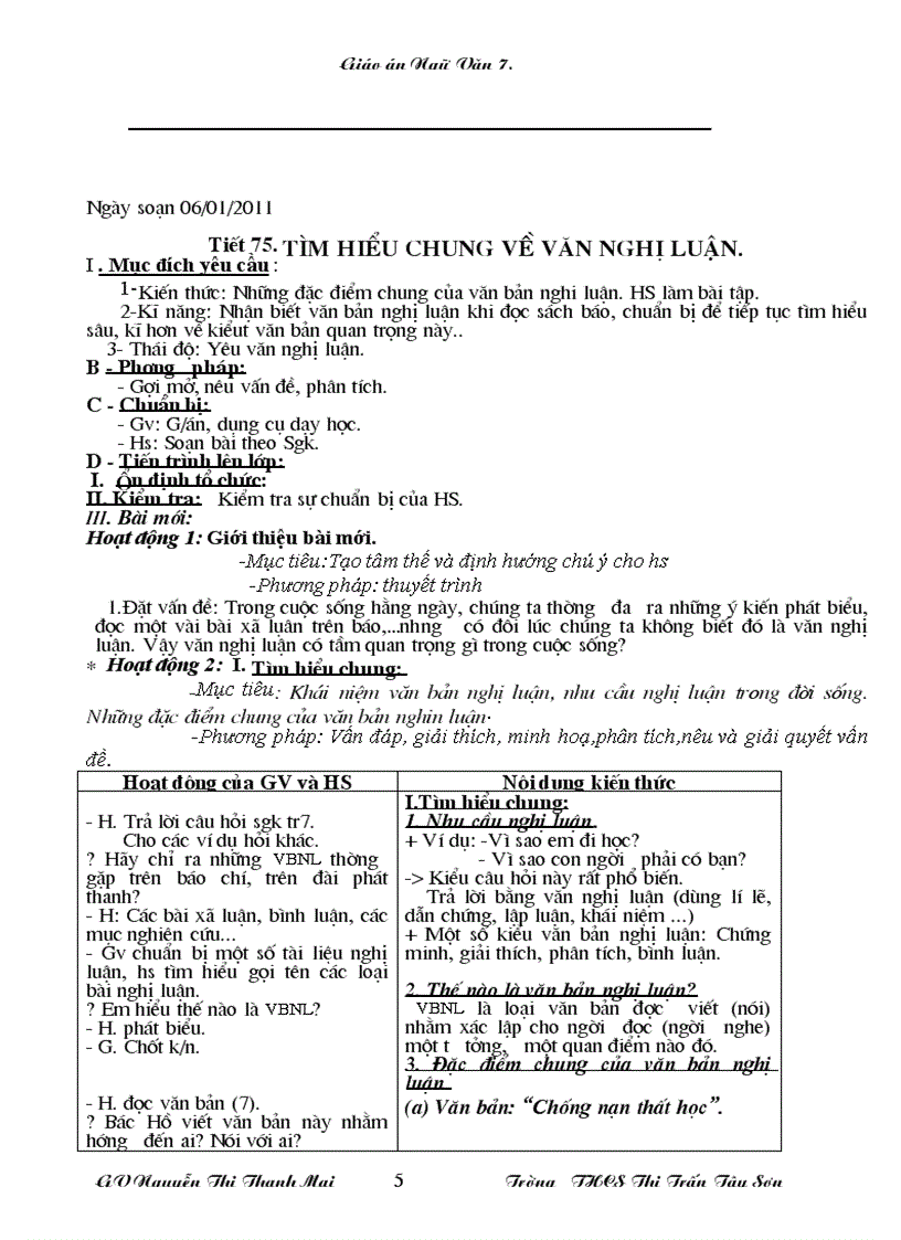 image for page Giáo án ngữ văn 7 chuẩn KT KN