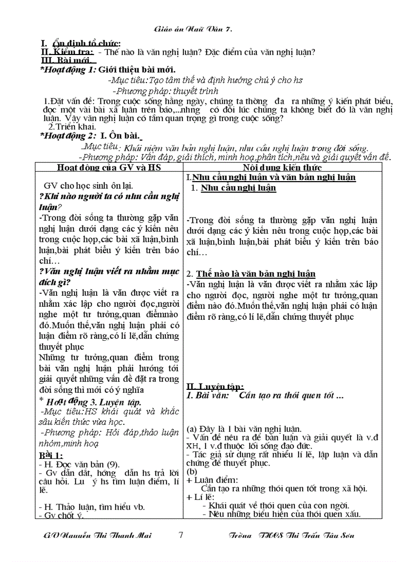 image for page Giáo án ngữ văn 7 chuẩn KT KN