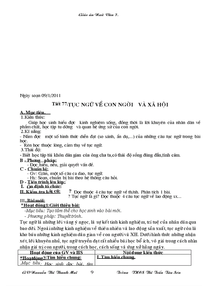 image for page Giáo án ngữ văn 7 chuẩn KT KN