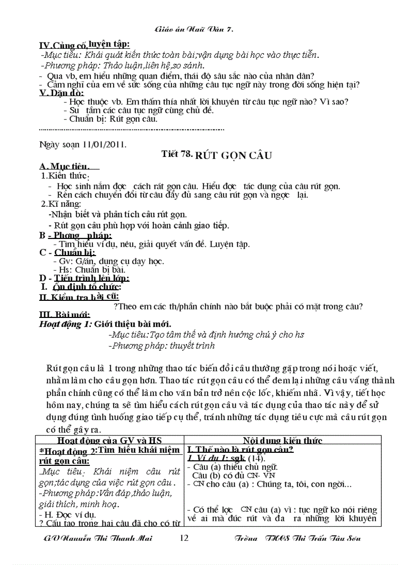 image for page Giáo án ngữ văn 7 chuẩn KT KN