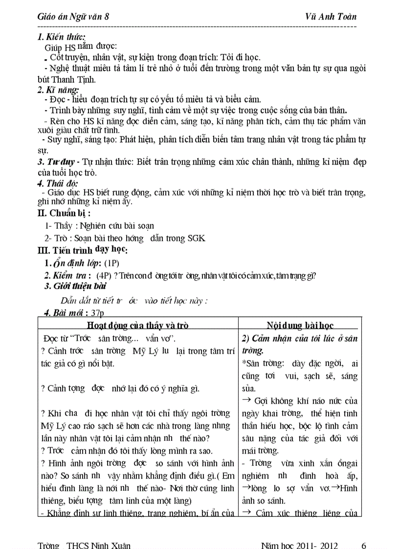 image for page Giáo án Ngữ văn 8