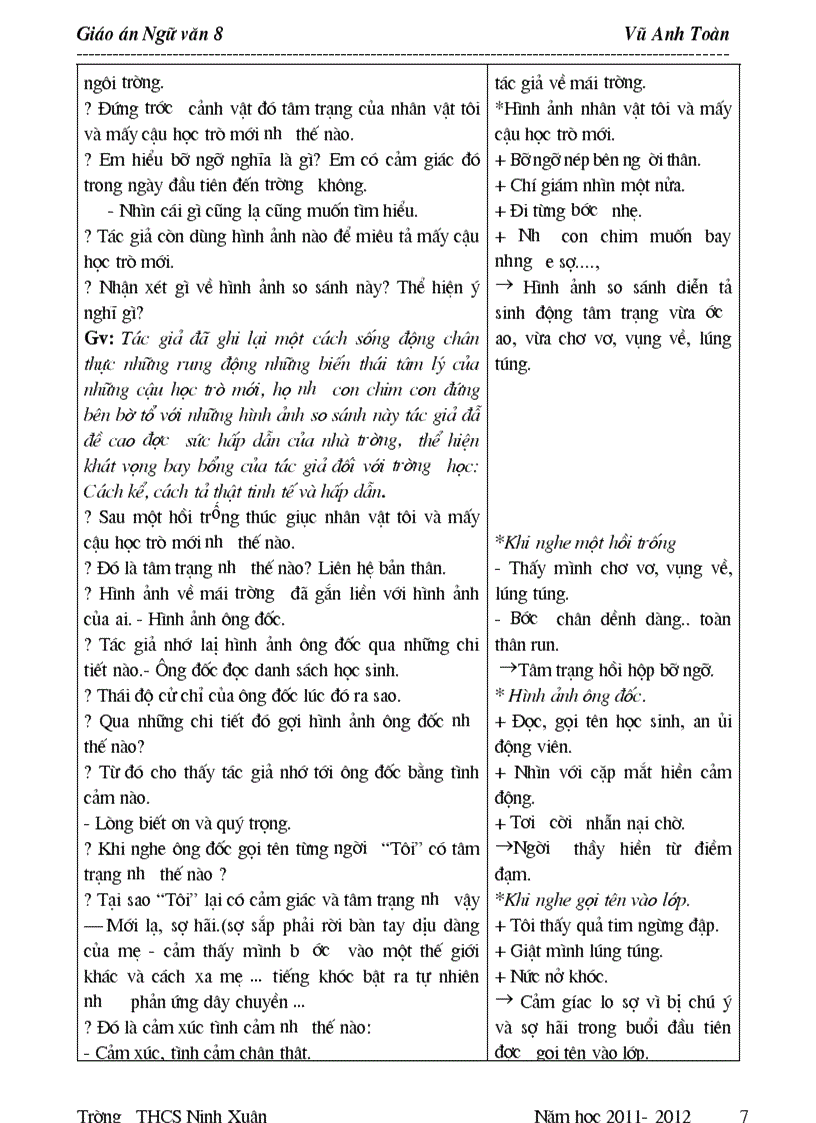 image for page Giáo án Ngữ văn 8