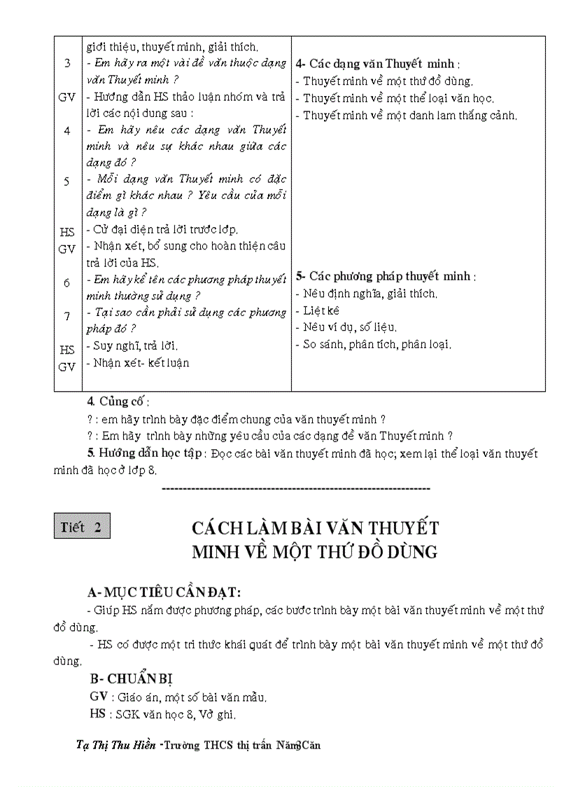 Giáo án ngữ văn 9 hki