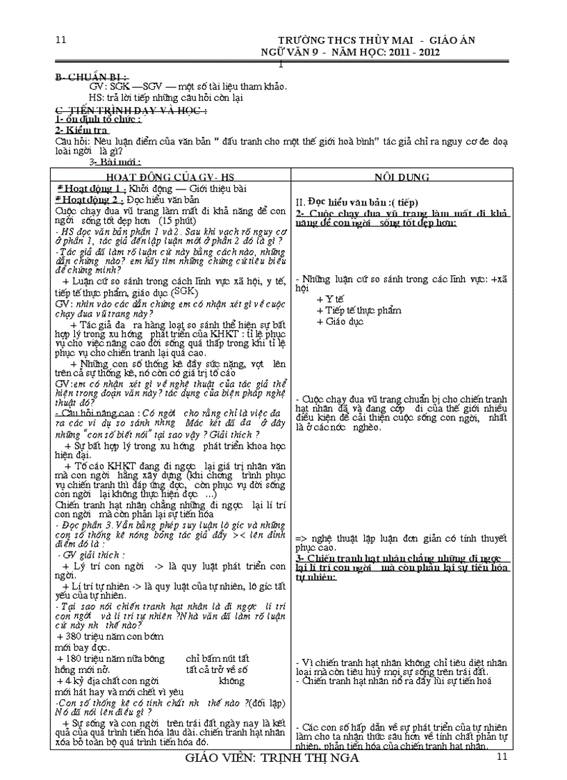 image for page Giáo án Ngữ văn 9