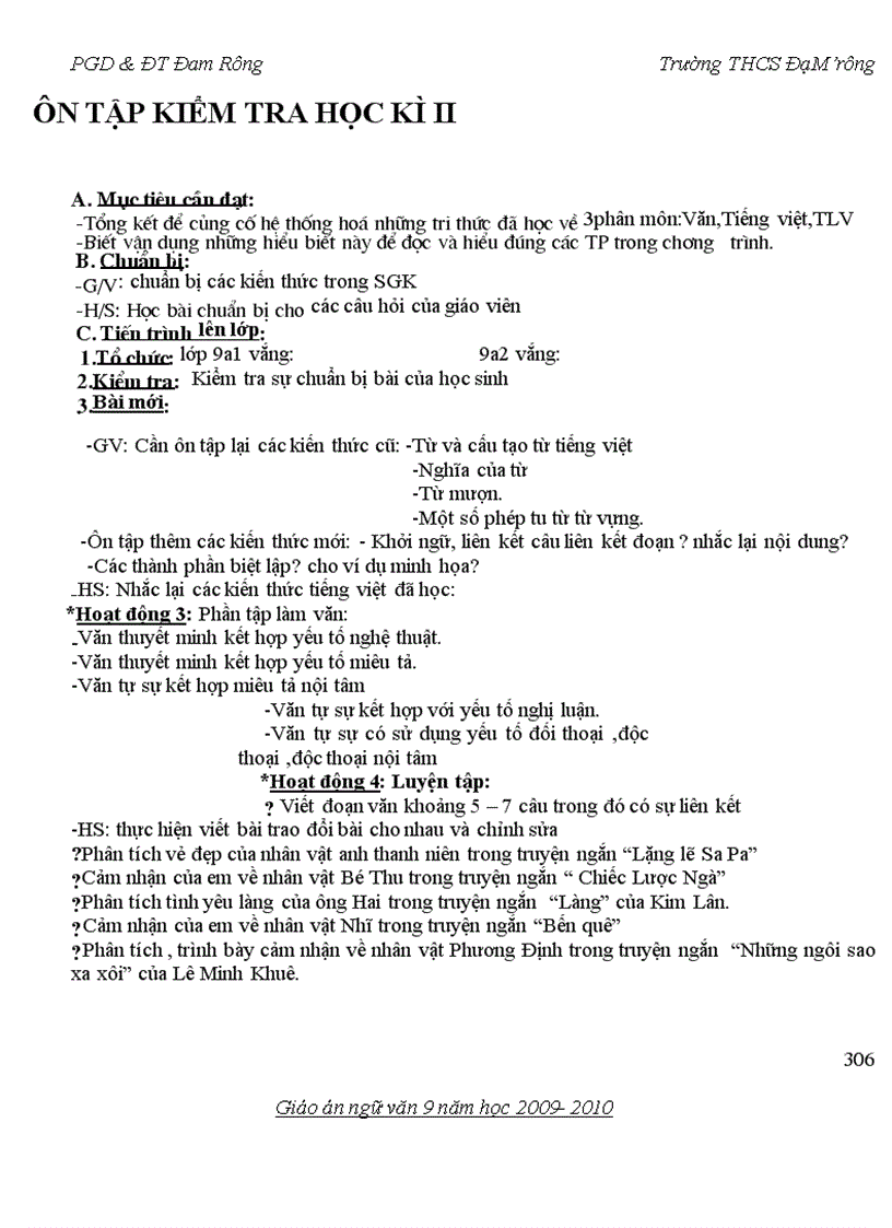 image for page Giáo án NV 9