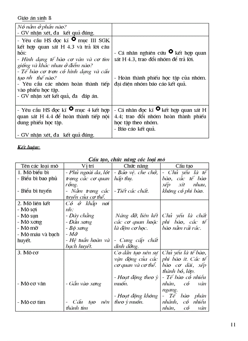 image for page Giáo án sinh 8 Hot hot