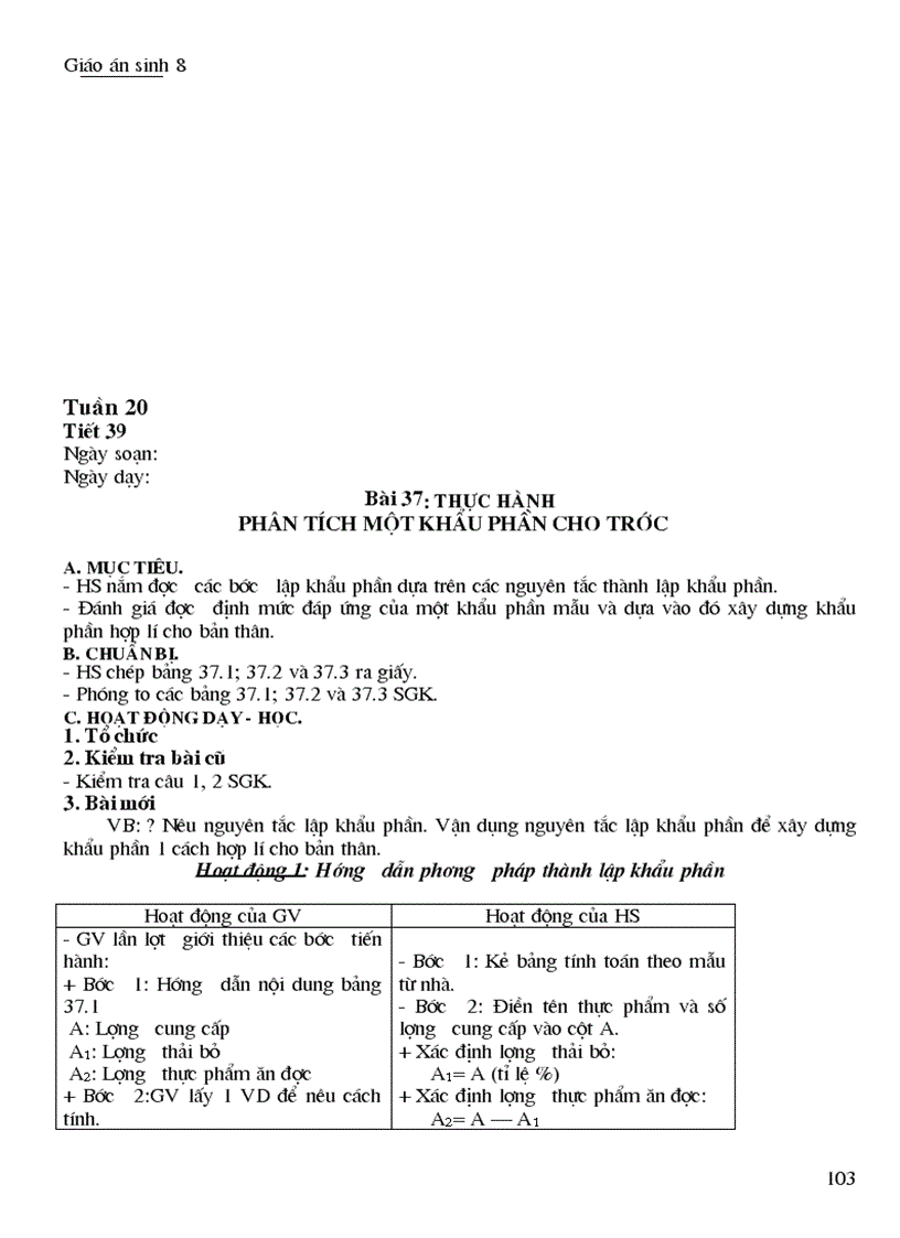 image for page Giáo án sinh 8 Hot hot