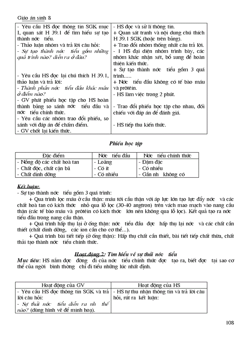 image for page Giáo án sinh 8 Hot hot