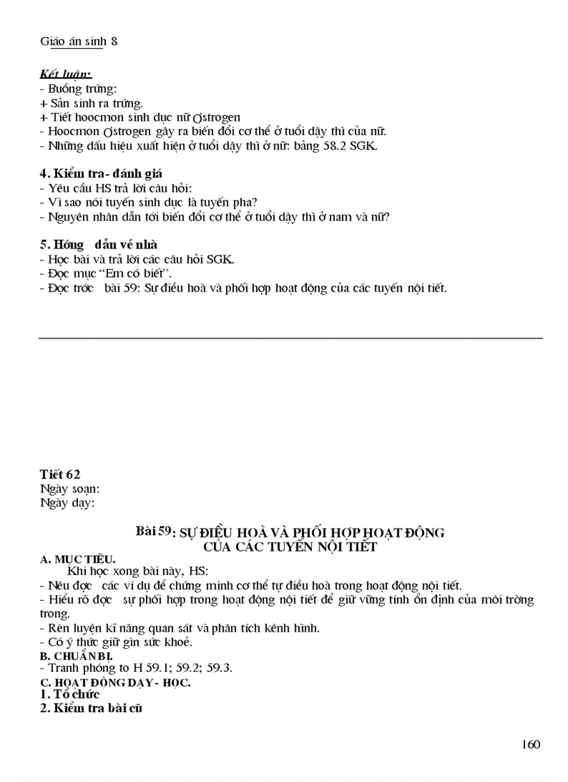 image for page Giáo án sinh 8 Hot hot