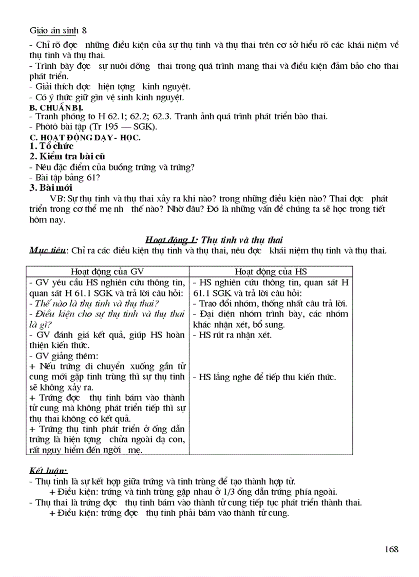 image for page Giáo án sinh 8 Hot hot