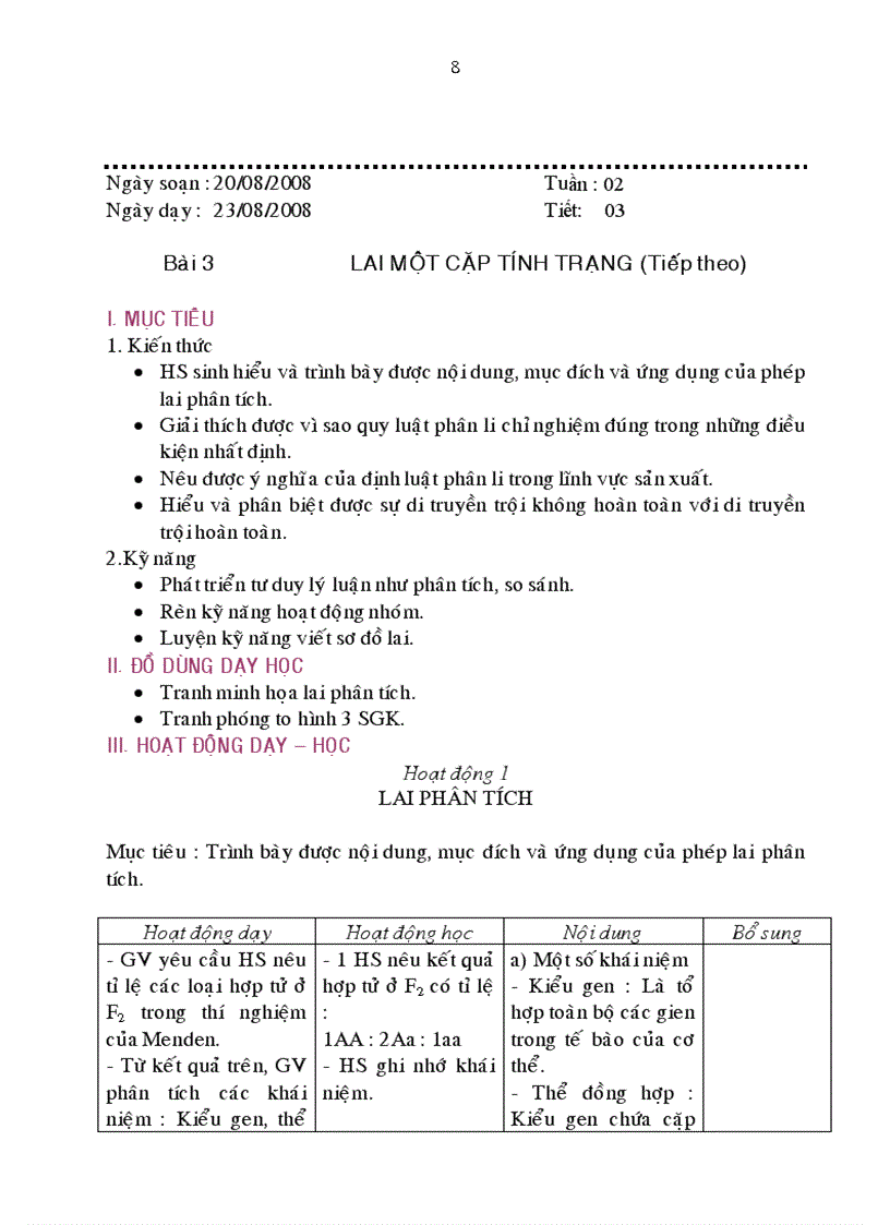 image for page Giáo án Sinh 9 HK1