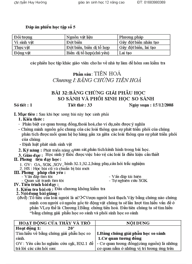 image for page Giao an sinh hoc 12 nang cao