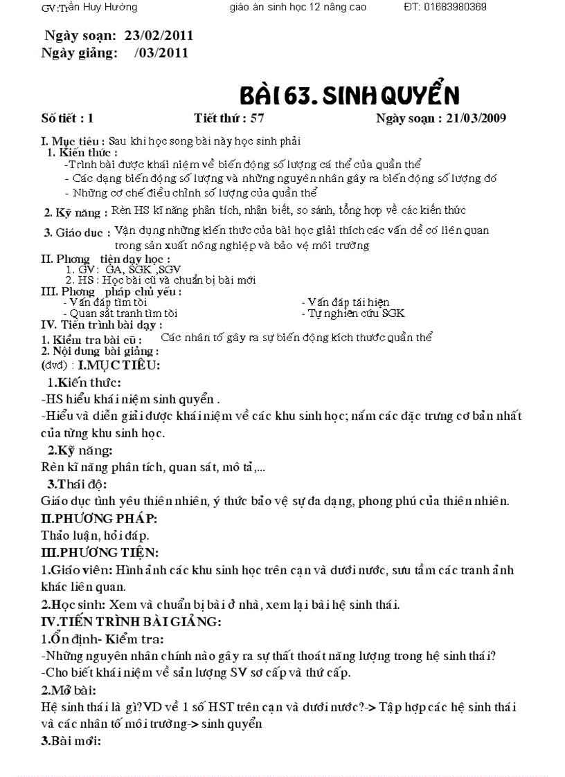 image for page Giao an sinh hoc 12 nang cao