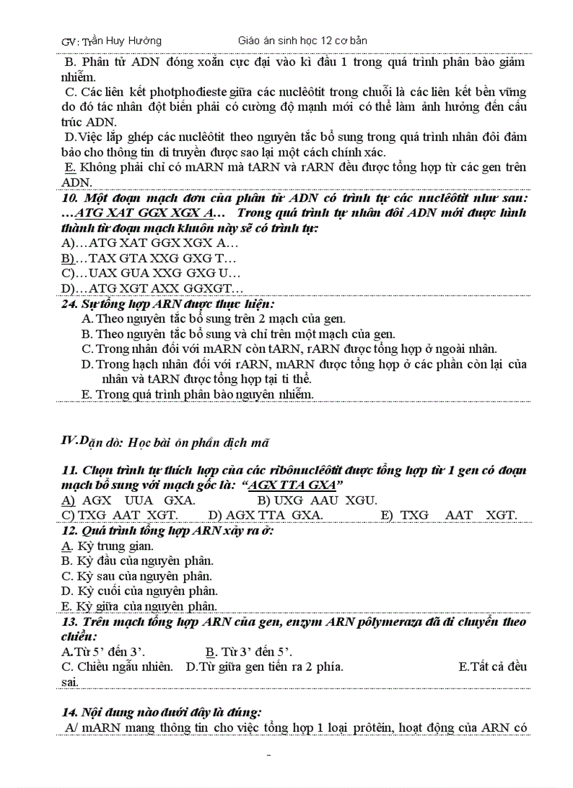 image for page Giao an sinh hoc 12