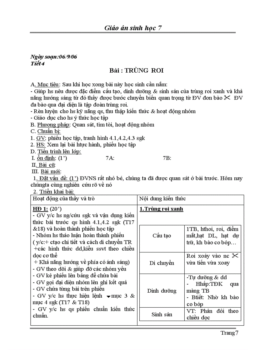 image for page Giáo án sinh học 7 hki