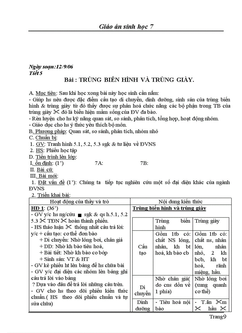 image for page Giáo án sinh học 7 hki