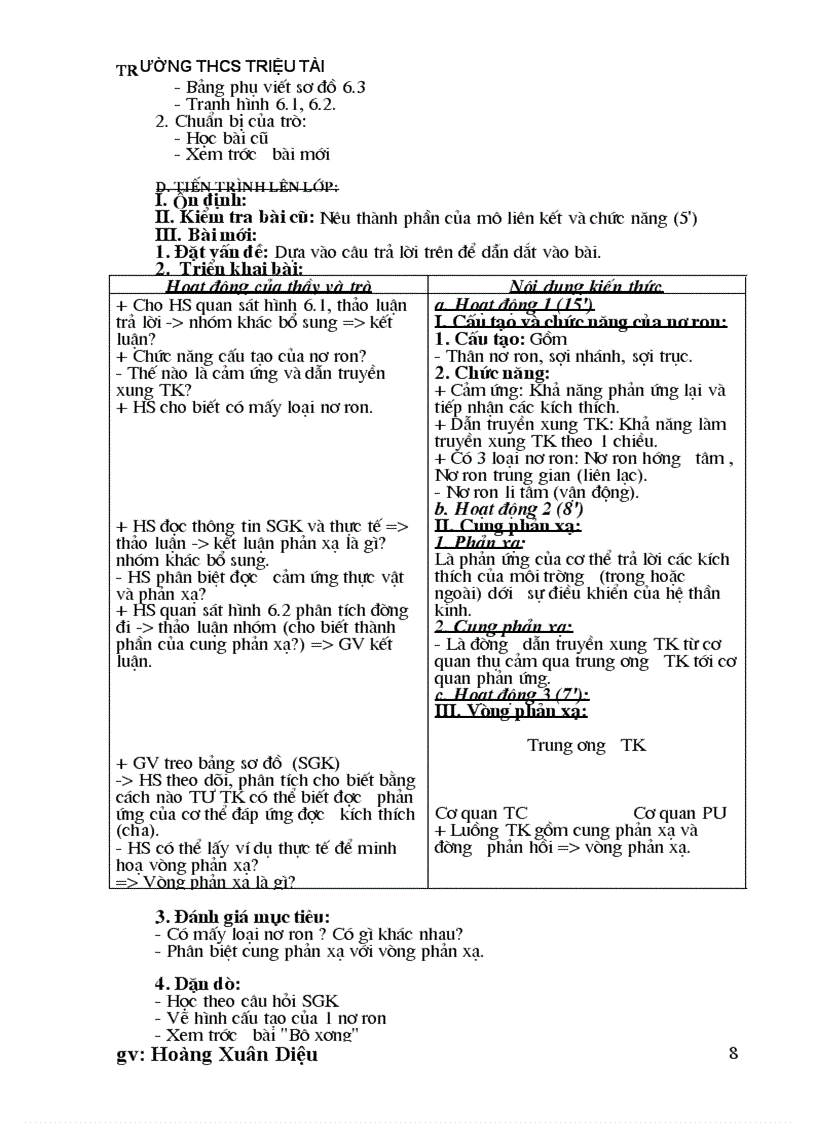 image for page Giao an sinh hoc lop 8