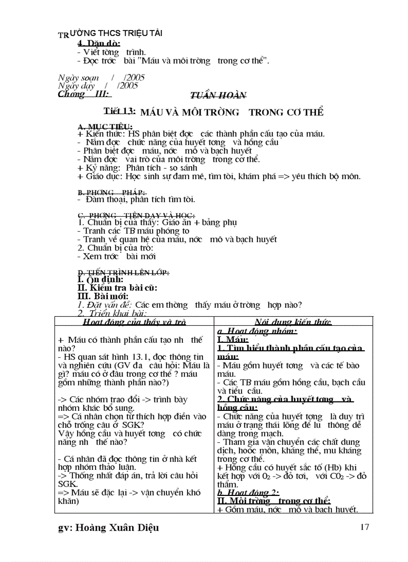 image for page Giao an sinh hoc lop 8