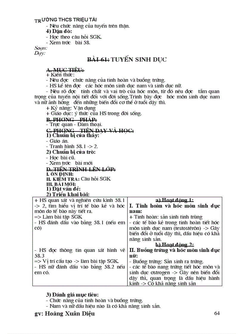 image for page Giao an sinh hoc lop 8