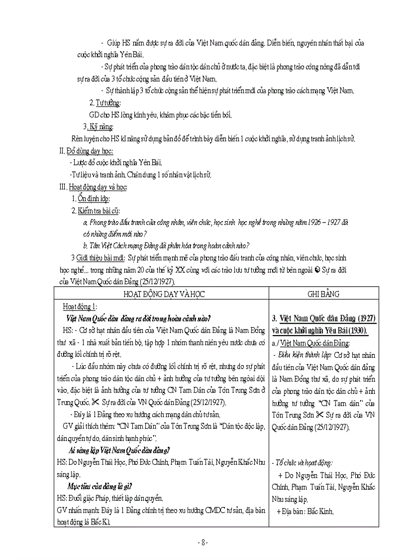 image for page Giáo án Sử 9 HK II