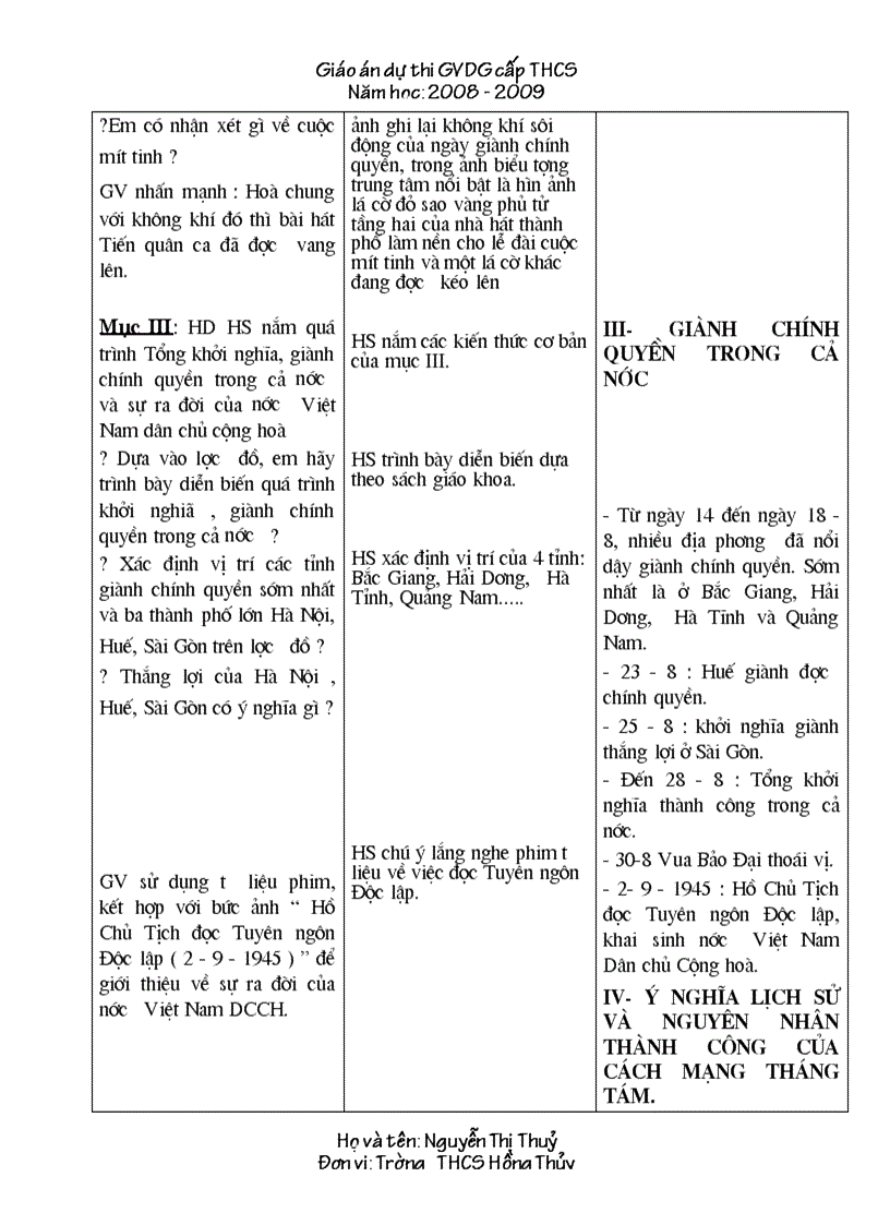 image for page Giao an Su 9 Thi GVG