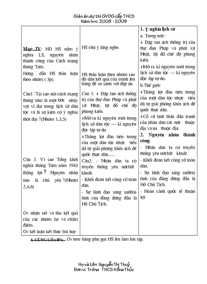 image for page Giao an Su 9 Thi GVG