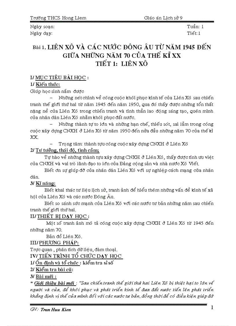 image for page Giao an su 9