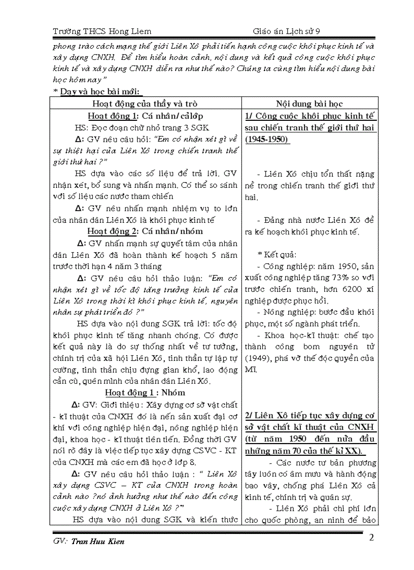 image for page Giao an su 9