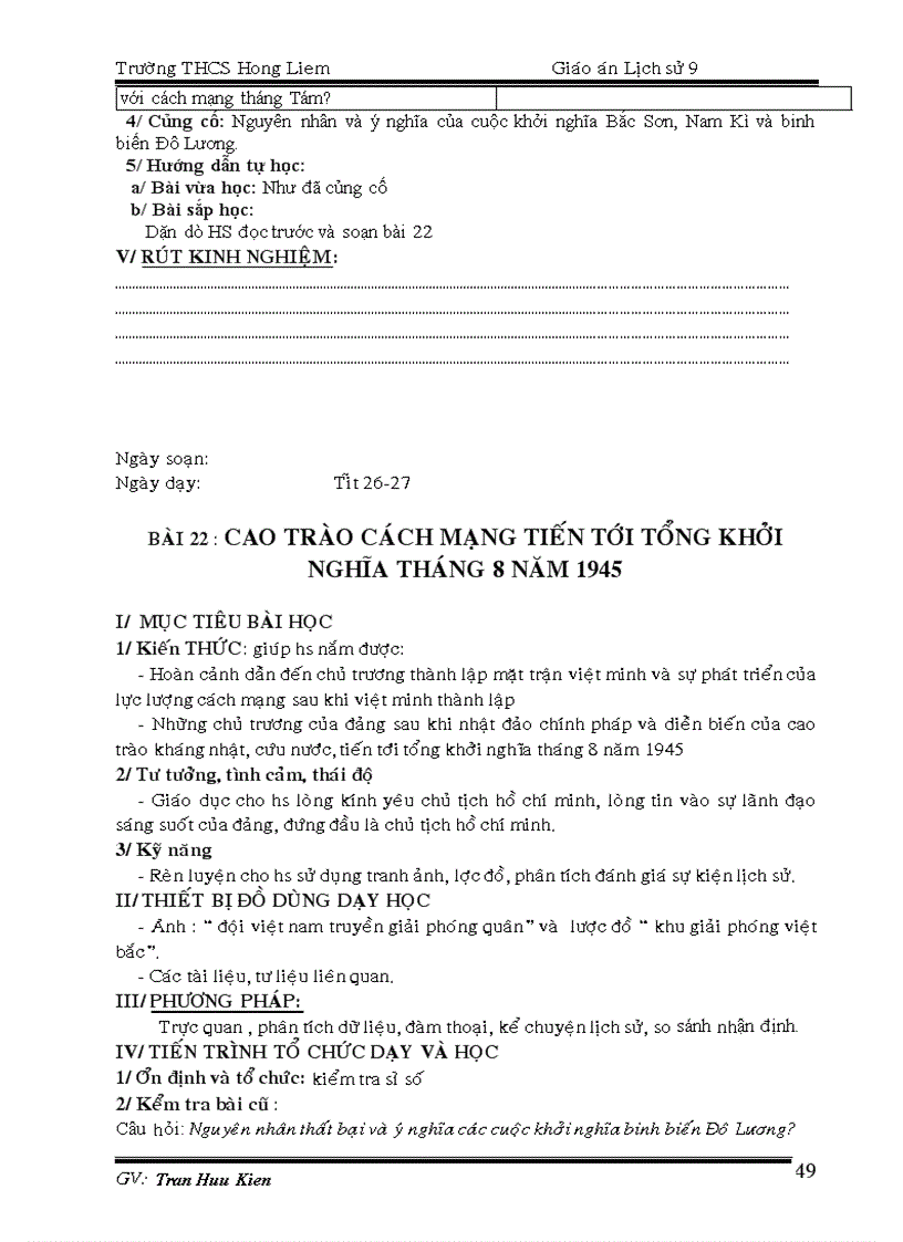 image for page Giao an su 9