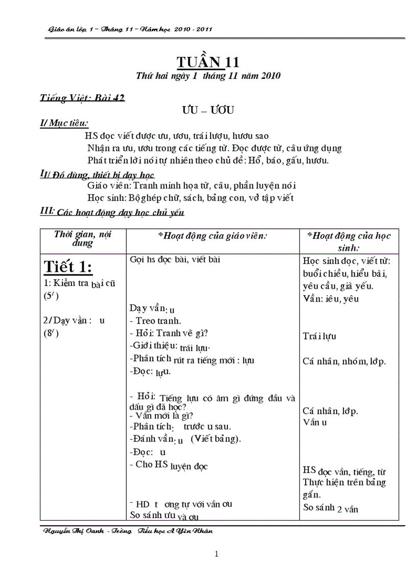 image for page Giao an thang 11 lop 1