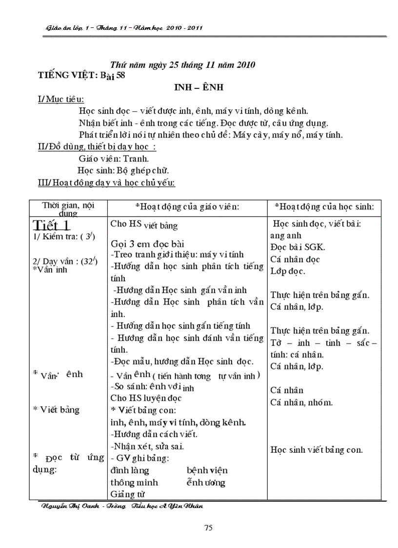 image for page Giao an thang 11 lop 1