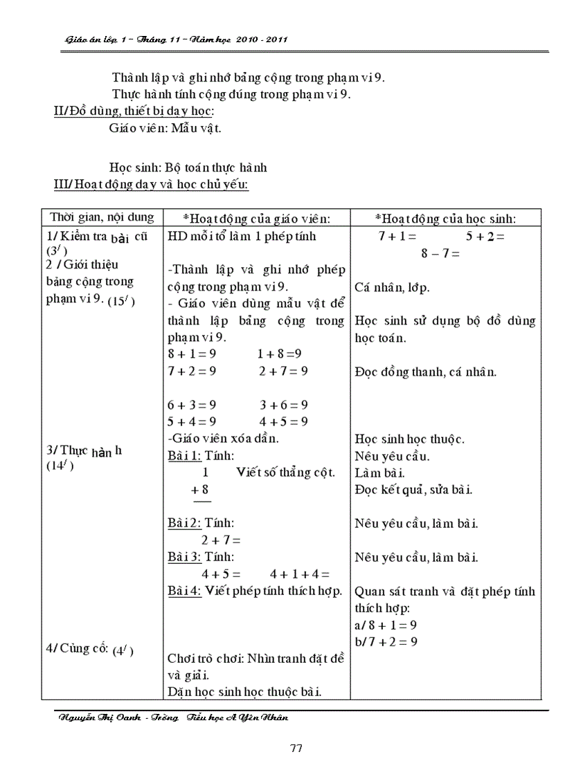 image for page Giao an thang 11 lop 1