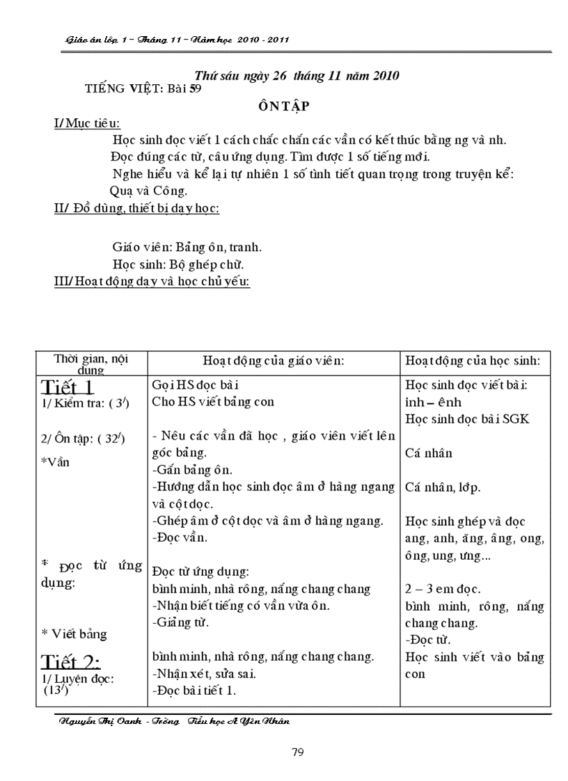 image for page Giao an thang 11 lop 1