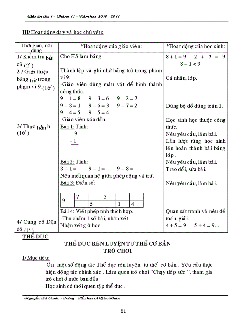 image for page Giao an thang 11 lop 1