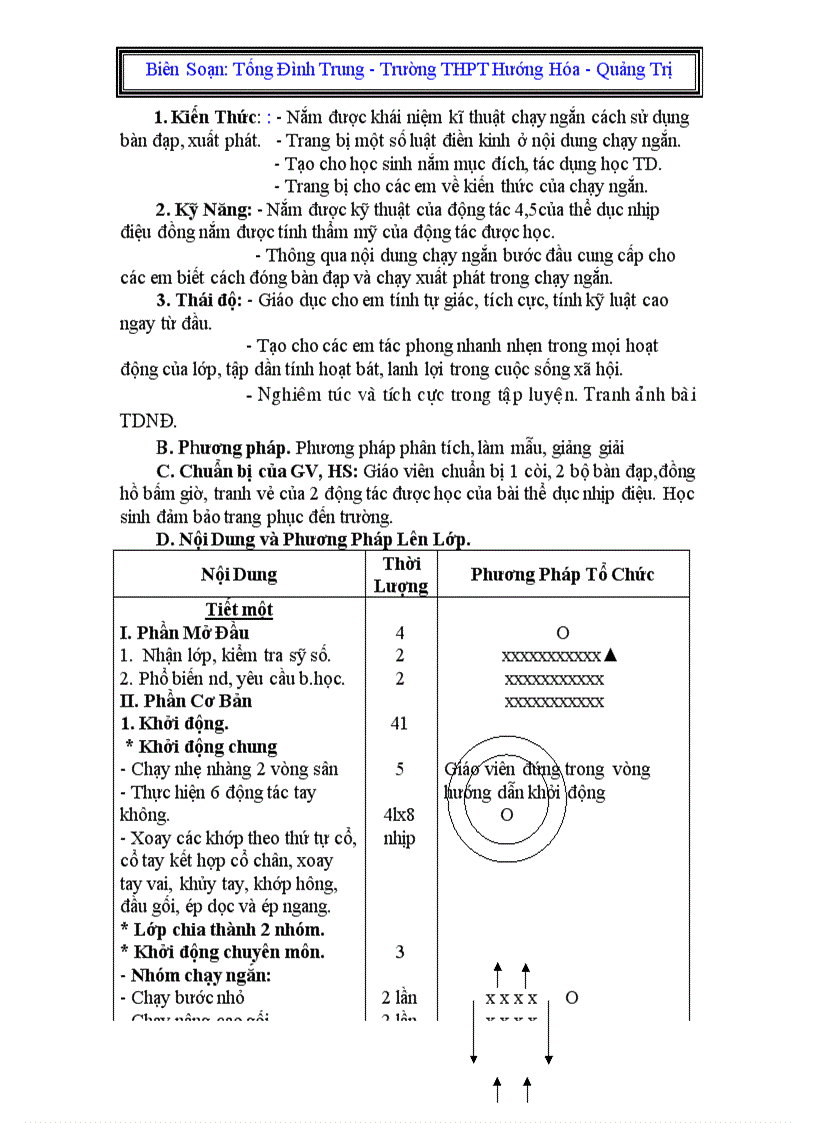 image for page Giáo án thể dục khối 10