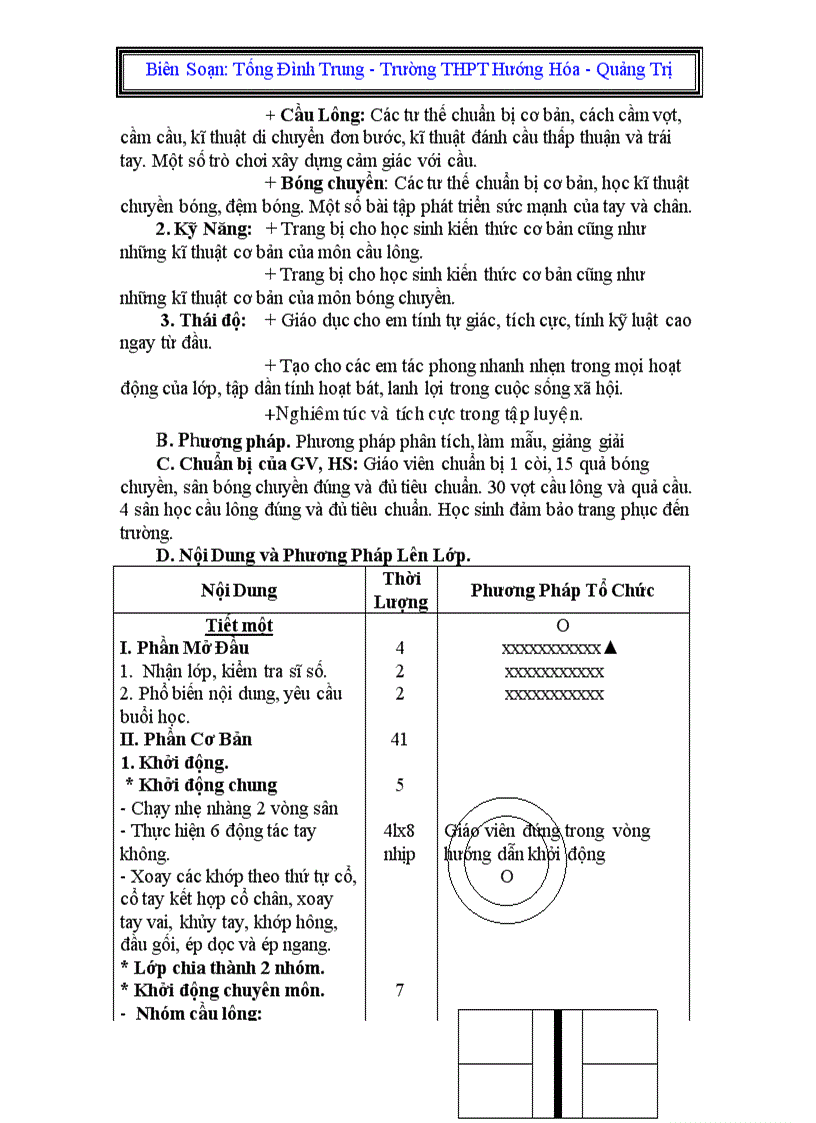 image for page Giáo án thể dục khối 10