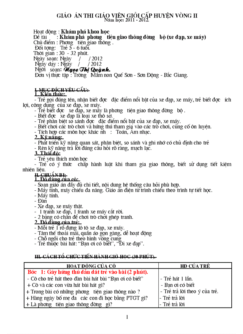 image for page Giao an thi giao vien gioi cap huyen PTGT