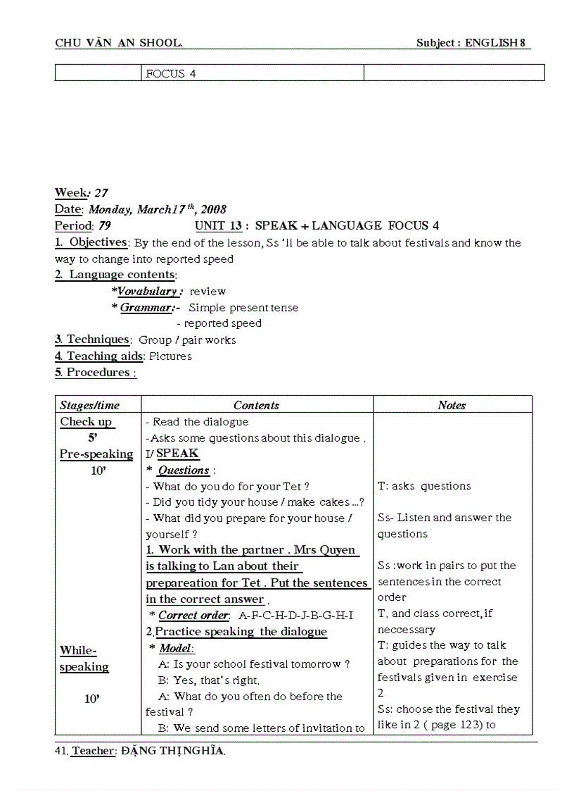 image for page Giáo án tiếng Anh 8 cả HKII hay lắm