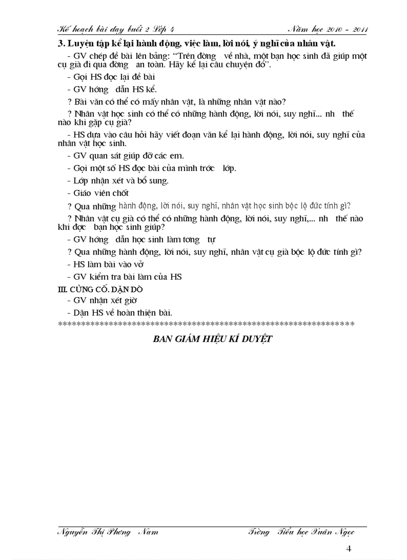 image for page Giáo án tiếng việt lớp 4 buổi 2 tuần 1