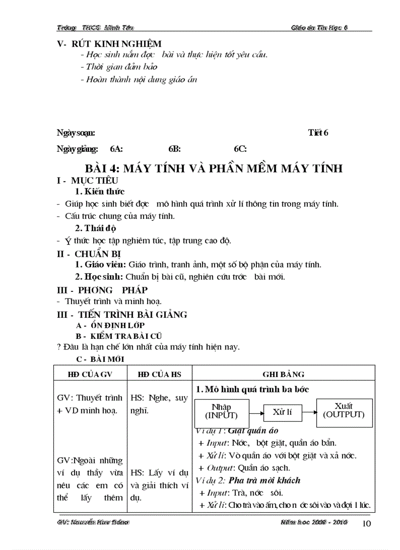 image for page Giáo án Tin 6