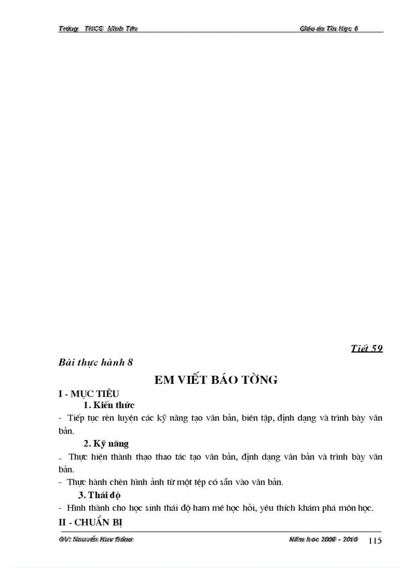 image for page Giáo án Tin 6