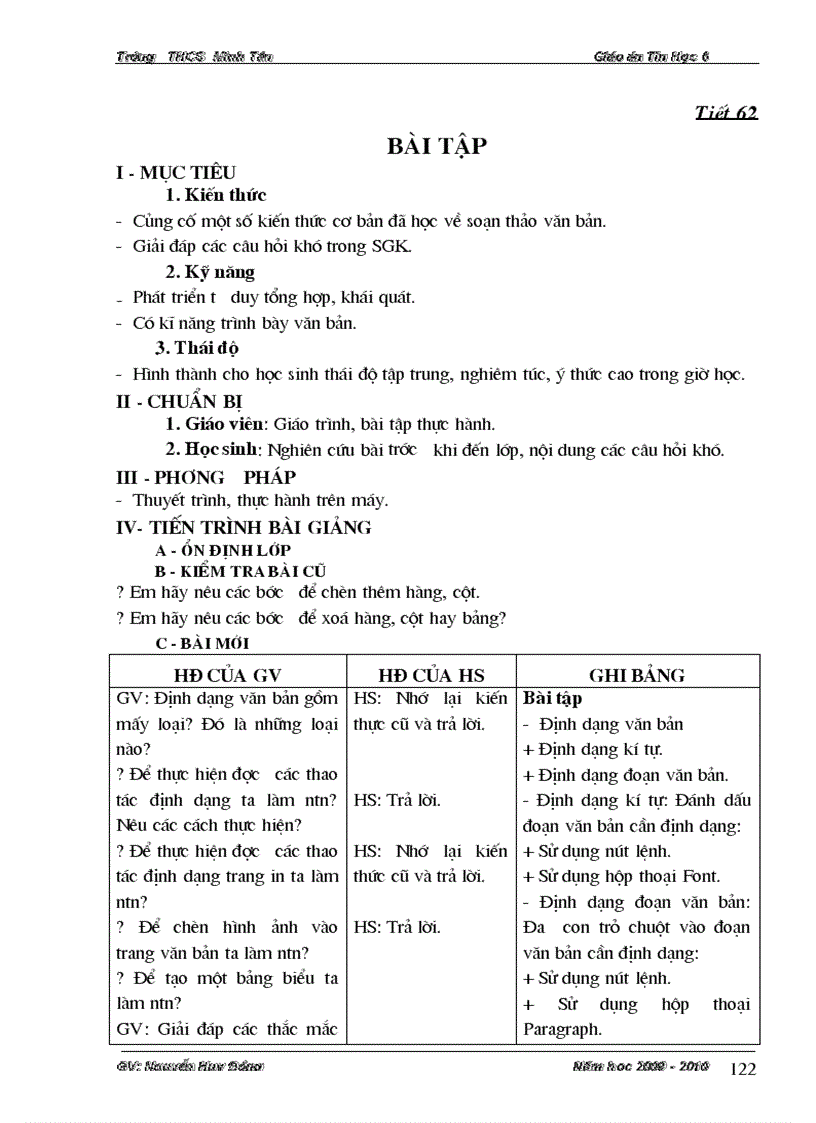 image for page Giáo án Tin 6