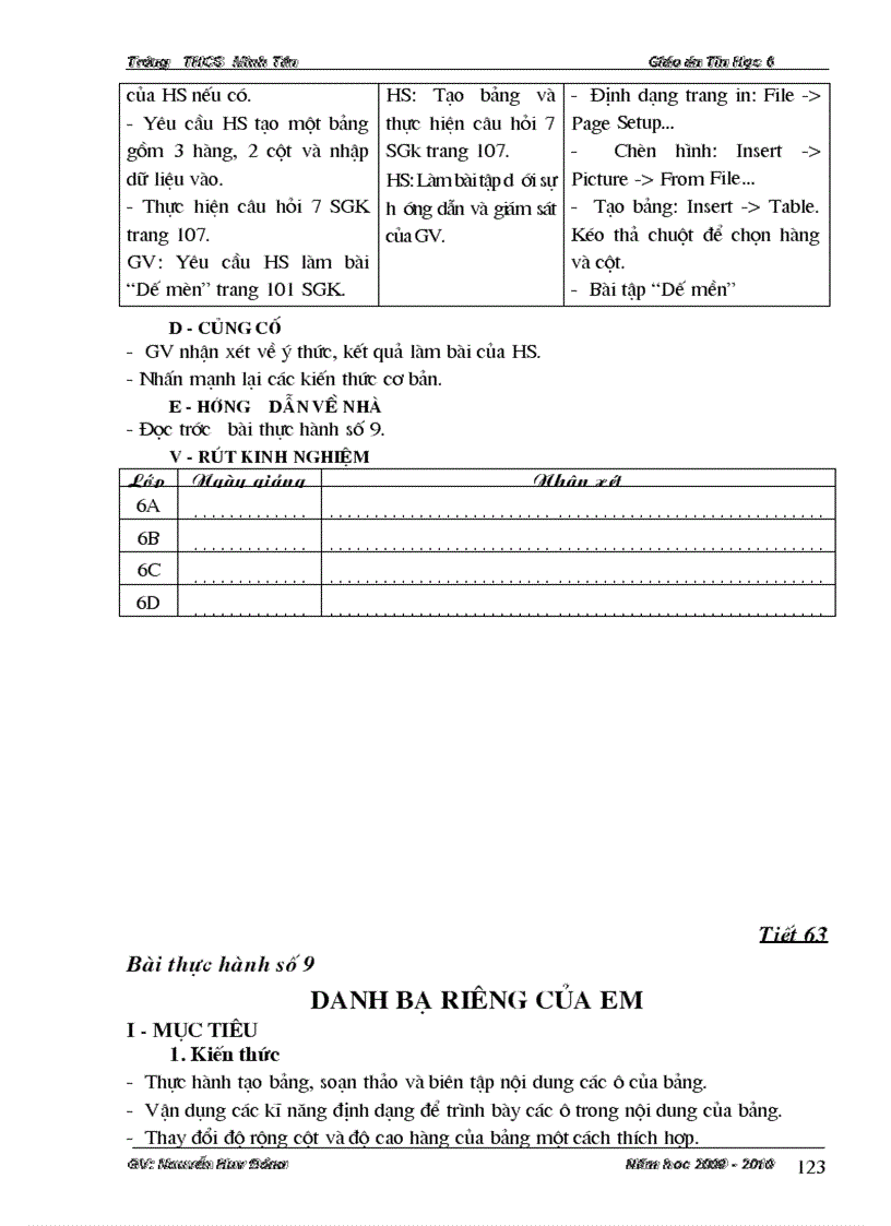 image for page Giáo án Tin 6