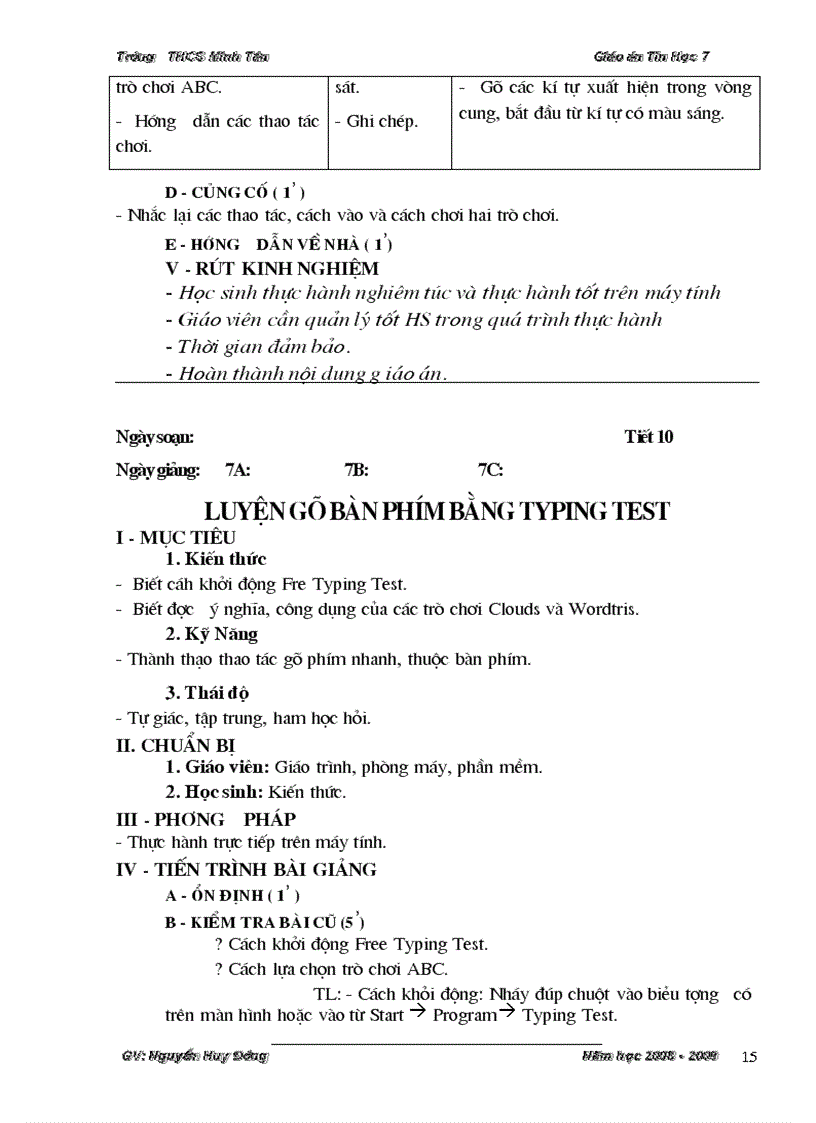 image for page Giáo án Tin 7