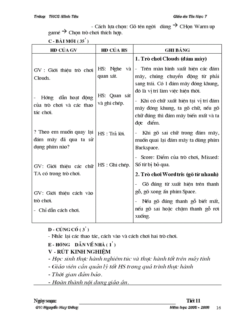 image for page Giáo án Tin 7