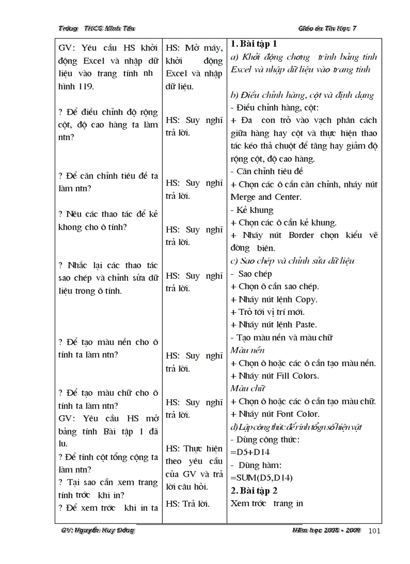 image for page Giáo án Tin 7