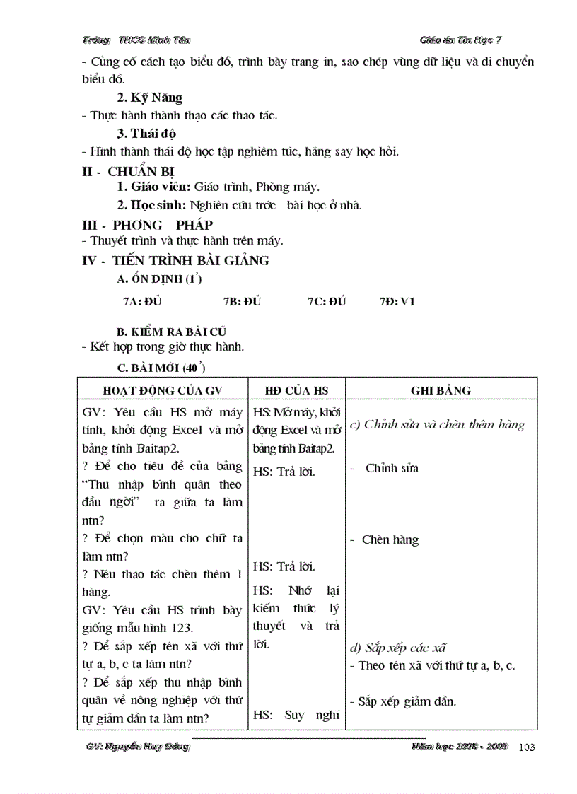 image for page Giáo án Tin 7
